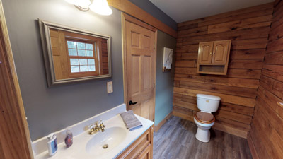 Half-Bath - Half-bath located off master bedroom - Connects to shower through side door