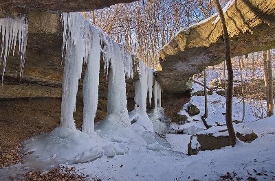 Rock Bridge Ice - A bit of a hike, but well worth the visit