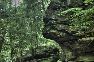 Sphinx Head, Up Close and Personal -  A famous landmark at Old Mans Cave.