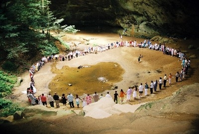 Wedding Circle under the falls